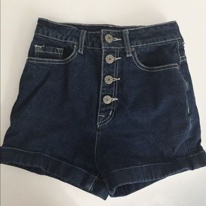 UO BDG high rise button up denim short
